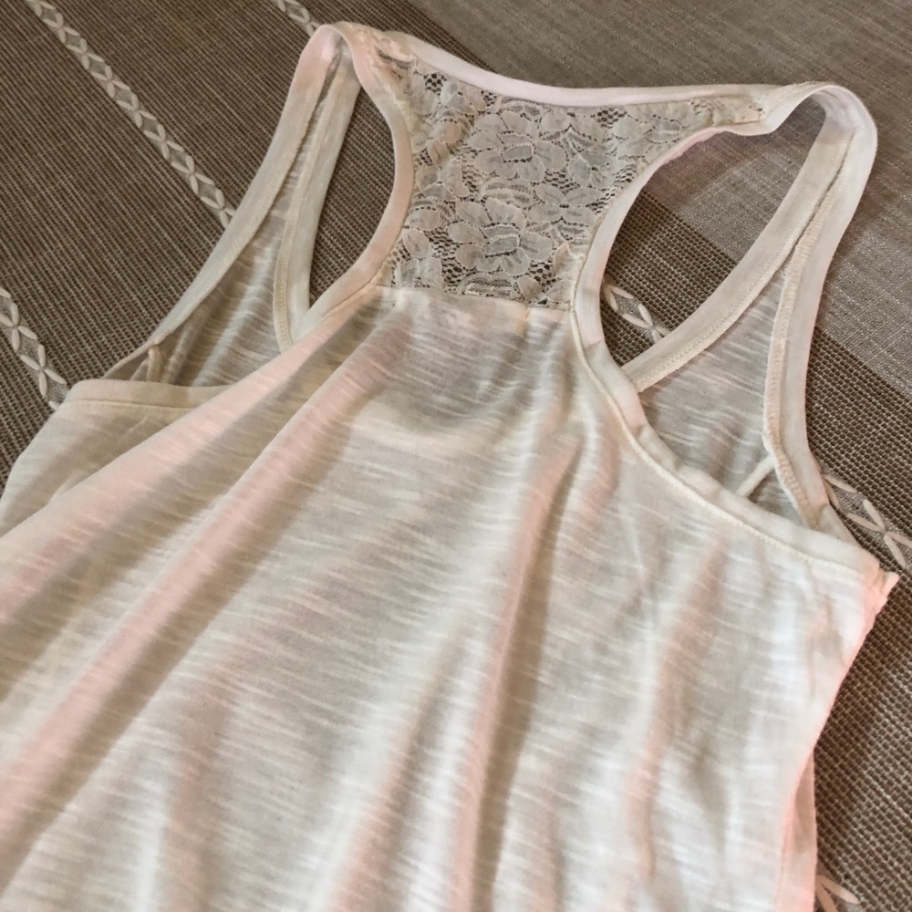 3/$10 Lace Inset Flowy Burnout Racerback Tank - Picture 7 of 8